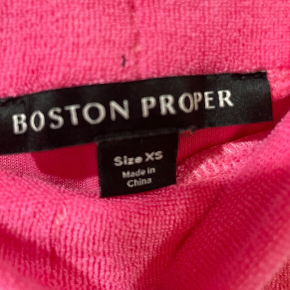 Boston Proper THREE PIECE Track Suit Pink Terry Cloth BARBIE XS Striped Stunning - Picture 10 of 16